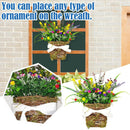 Lavender Wreath Artificial Flower with Basket Spring Wreath Floral Garland Decor