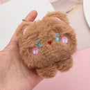 Cute Bear Keychain Accessories Pendant Jewelry Keychain Plush Bear Brooch Badge