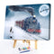 Frameless Oil Paint By Numbers DIY Snow Train Picture Craft Kit for Living Room