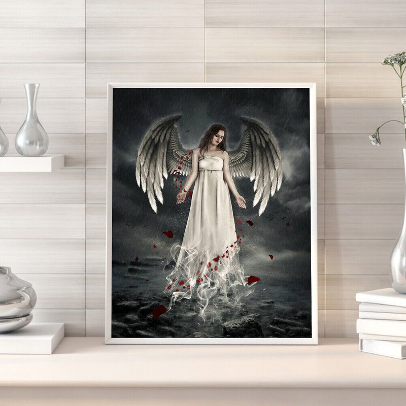 Angel Wings Oil Paint By Numbers Kits DIY Handpainted on Canvas Wall Art
