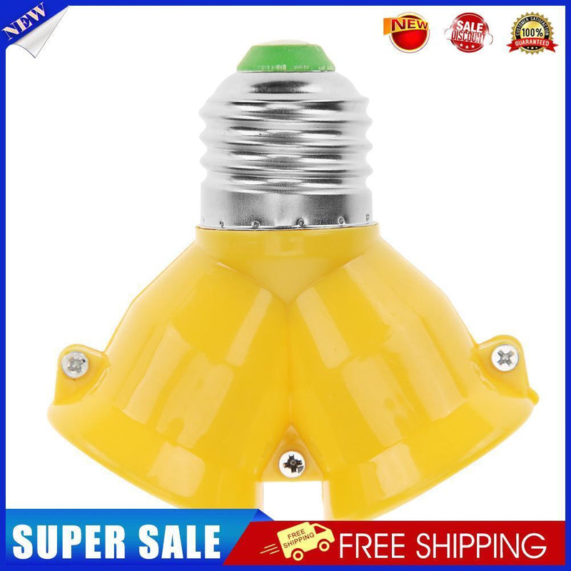 10pcs E27 to 2E27 Lamp Holder Converter Adapter Bulb Base(Yellow?