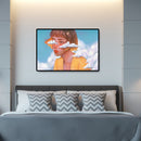 Hand Painted on Canvas DIY Cloud Girl Oil Paint By Numbers Drawing Kit Ornaments