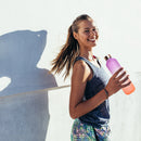 1000ml Water Bottle Frosted Outdoor Sports Drinking Kettle (Purple Orange)