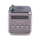 TD-V26 Mini 1.0 inch Radio FM Digital Portable Speakers w/FM Radio Receiver Supp