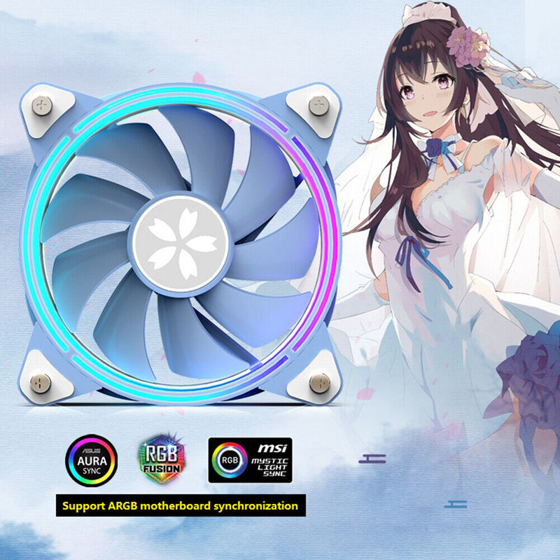 Yeston ZEAGINAL 120mm ARGB Cooling CPU Cooler 4-Pin PWM PC Case Fan Heatsink