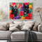 Black Cat in Flowers Oil Paint By Numbers Kit DIY Acrylic Painting Picture