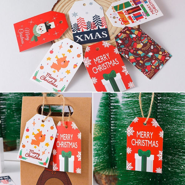 Wrapping Santa Claus Xmas Decorations Christmas Tags Hanging Label Gift Cards