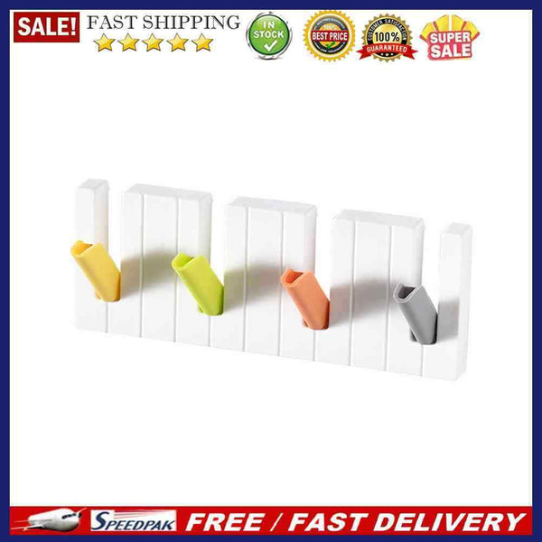 Wall Mounted Towel Hook Hanger Piano Keys Clothes Storage Organizer Rack Shel