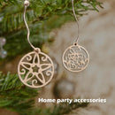 6pcs Wooden Xmas Hollow-out Hanging Ornament Christmas Tree Decor Kids Gift