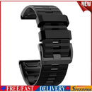 Silicone Band Strap for Garmin Fenix 6 5 Forerunner 935 Quatix 5 (Black)