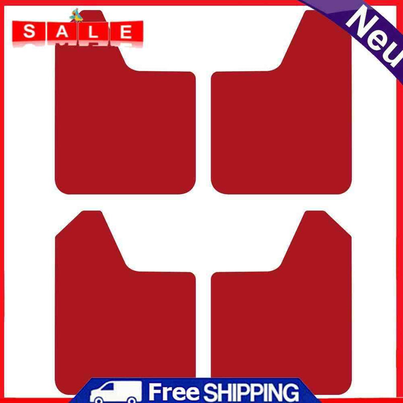 4pcs/set Red Splash Guard Mud Flaps Universal Car Pickup SUV Fender Mudguards