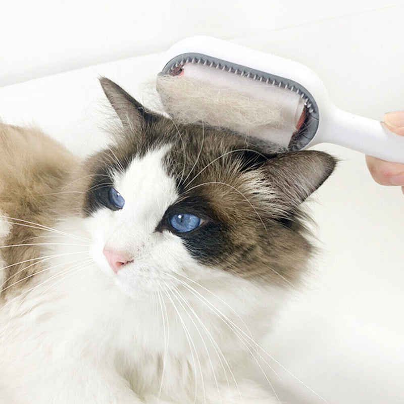 #A Pet Cat Hair Removes Brush Cleaning Wipes Floating Sticky Hair Massages Comb