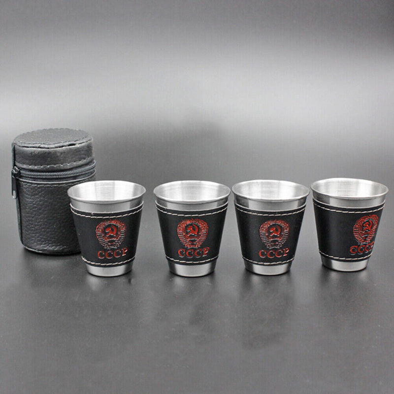 Stainless Steel Wine Cups Set Outdoor Beer Whiskey Glasses Water Mugs Tableware