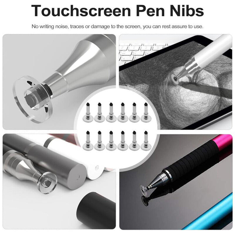 12x Suction Cup Silicone Replacement Tip Capacitive Stylus Touch Screen Pen Nibs