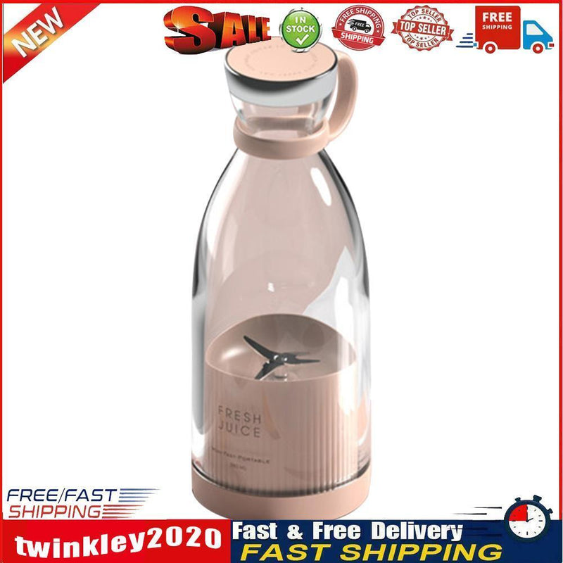 Portable Electric Juicer Blender Mini Fruit Mixers Home Juice Maker (Pink) Newly