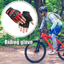 Anti-Skid MTB Bicycle Motorcycle Bike Protective Gloves (Red Half Finger) Newly