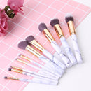 Marbling Brushes 10 Makeup Brushes Eye Shadow Makeup Beauty Tools Set