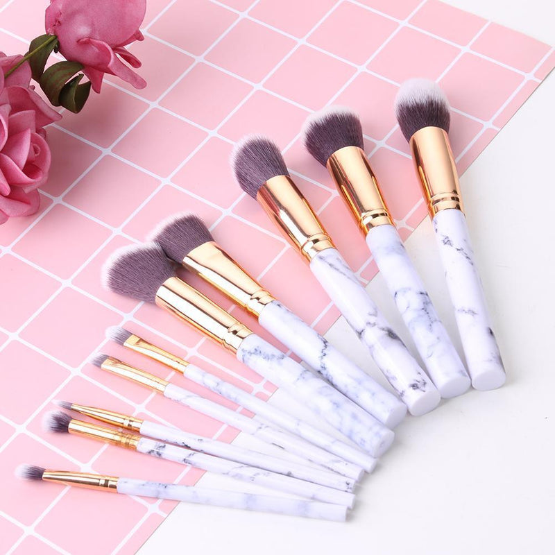 Marbling Brushes 10 Makeup Brushes Eye Shadow Makeup Beauty Tools Set
