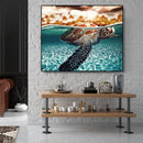 Painting By Numbers DIY Sea Turtle Hand Painted Canvas Oil Art Picture Craft Kit