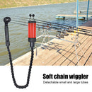 Fishing Bite Alarms Chain Wiggler Fish Bite Indicator Wobbler Tools (Red)