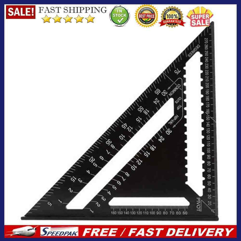 12inch Triangle Ruler for Woodworking Square Layout Gauge Measuring Tool