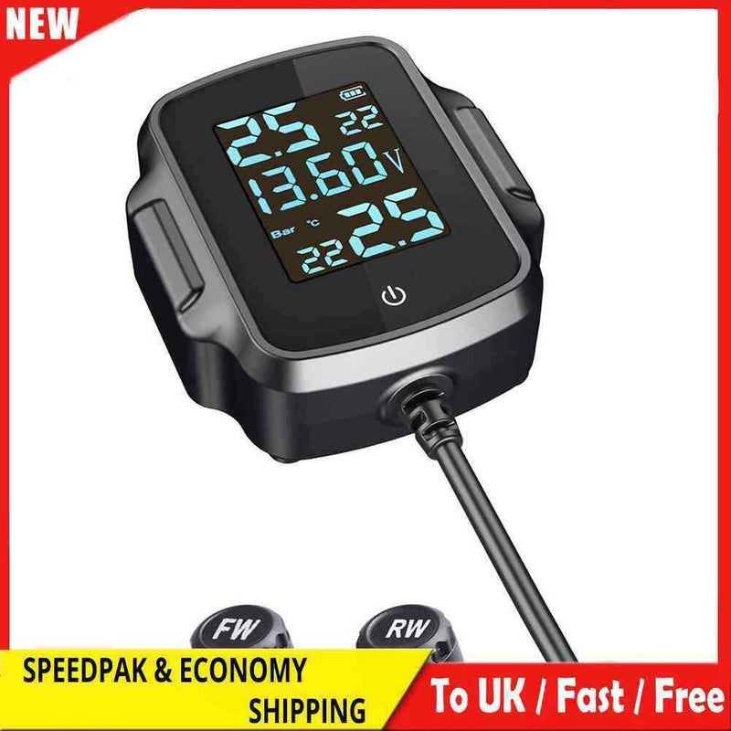 AN-08A Motorcycle TPMS Tyre Pressure Monitoring System with QC 3.0 USB Charger