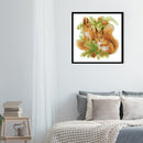 14CT Printed Partial Cross Stitch DIY Squirrels Hand Painting Living Room Decor