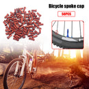 50pcs Metal Nipples for 14G 2mm Spokes Mountain Bike Cycling Parts (Red) Newly