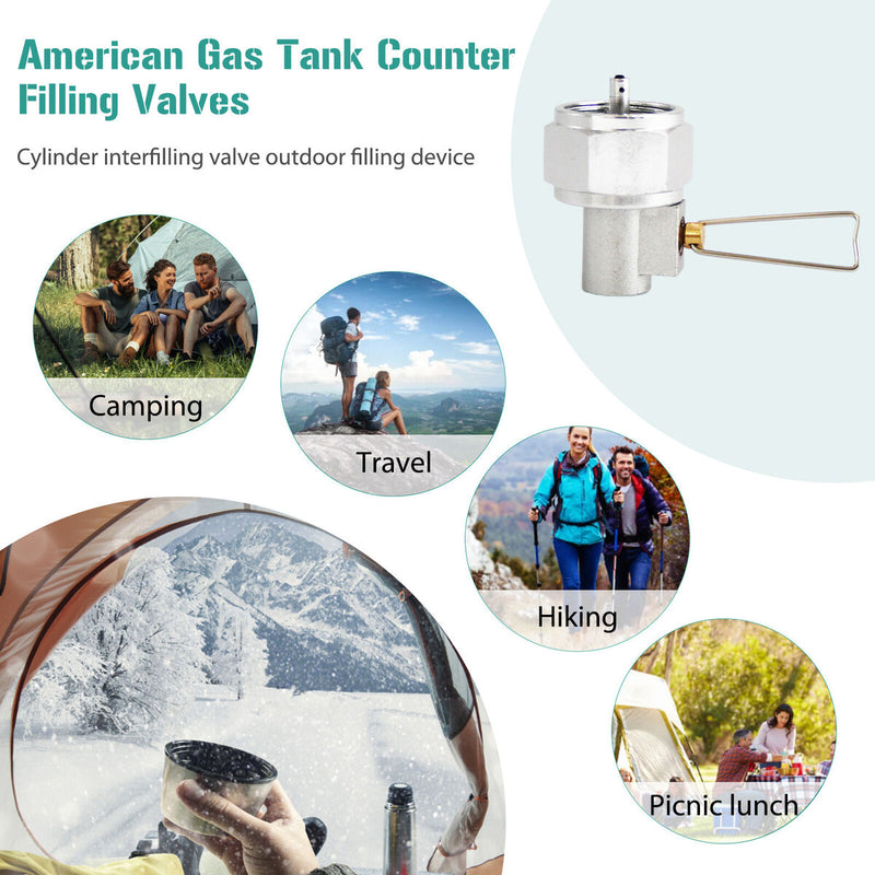 Copper American Gas Tank Filling Valve Gas Tank Transfer Valve Camping Supplies