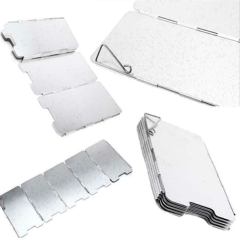 Stove Wind Deflector 9Plates Foldable Camping Cook Wind G X7T4 K9U9 S3Q0