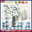 Ink Blue Flower Oil Paint By Numbers Kit DIY Acrylic Painting Wall Art Picture