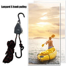 Adjustable Hanging Lanyard Tent Lamp Lifting Pulley Hook (1/8 inch Plastic)