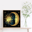 5D DIY Sun Moon Mosaic Art Picture of Rhinestones Gifts Home Decoration