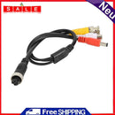 M12 4Pin Aviation Head Female to BNC/RCA/DC CCTV Camera AV Adapter Cable