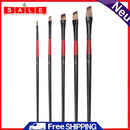 5pcs Nylon Hair Aluminum Tube Paint Brush Watercolor Brush Supply (Oblique)