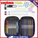 100pcs Aluminum Crochet Hooks Knitting Needles Set Kit with Box Sewing Accessory