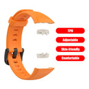 Silicone Smart Watch Strap for Honor Band 6 Replacement Wristband (Orange) Newly