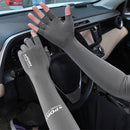 Ice Arm Sleeves Unisex UV Protection 2 Finger Arm Cover (Half Finger Gray) Newly