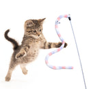 Funny Cat Stick w Crisp Bell Caterpillar Interactive Teaser Wand (Macaroon)