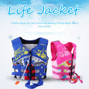 Children Buoy Life Vest Swimming Boating Fishing Waistcoat Jackets (Blue L)
