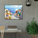 5D Full Drill Diamond Painting Seaside Castle Steps DIY Embroidery Needlewo
