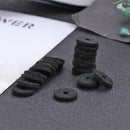 50pcs Guitar Strap Lock Felt Gasket Electric Guitar Belt Cushions (Black)