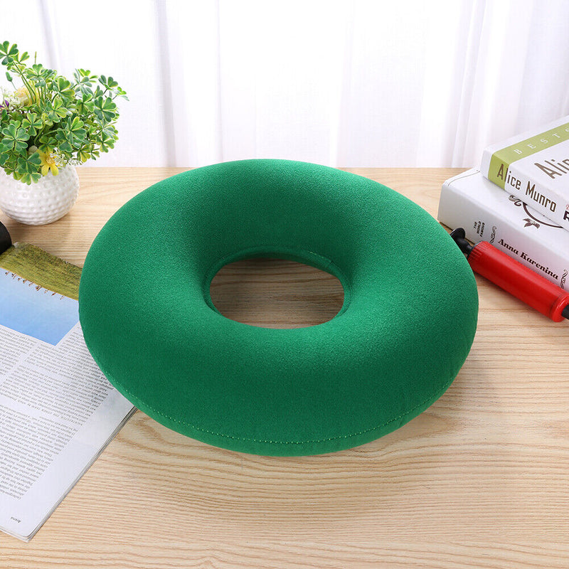 Hip Support Medical Hemorrhoid Seat Pad Inflatable Anti Bedsore (Green) Newly