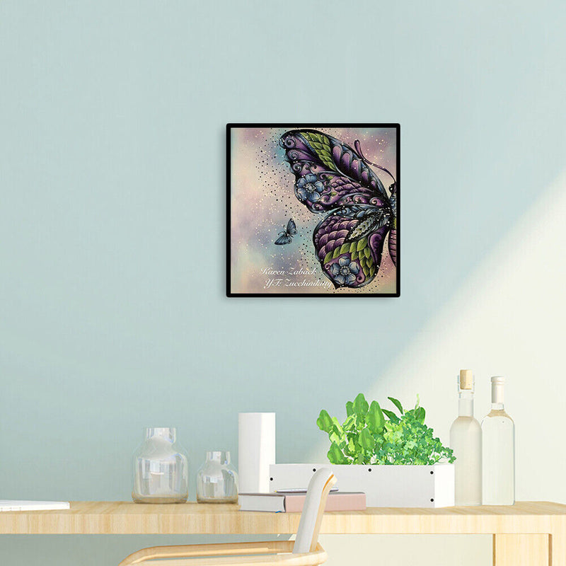 Half Butterfly Oil Paint By Numbers Kits DIY Handpainted Animal Home Decora