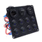 Waterproof Circuit Breaker 8 Gang 12V/24V LED Rocker Switch Panel Dual USB Port