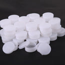 50pcs White Plastic Cosmetic Sample Container 10 Grams Jars Pot Glover