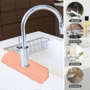 Kitchen Silicone Faucet Absorbent Mat Sink Water Splash Odor Guard (Pink) Newly