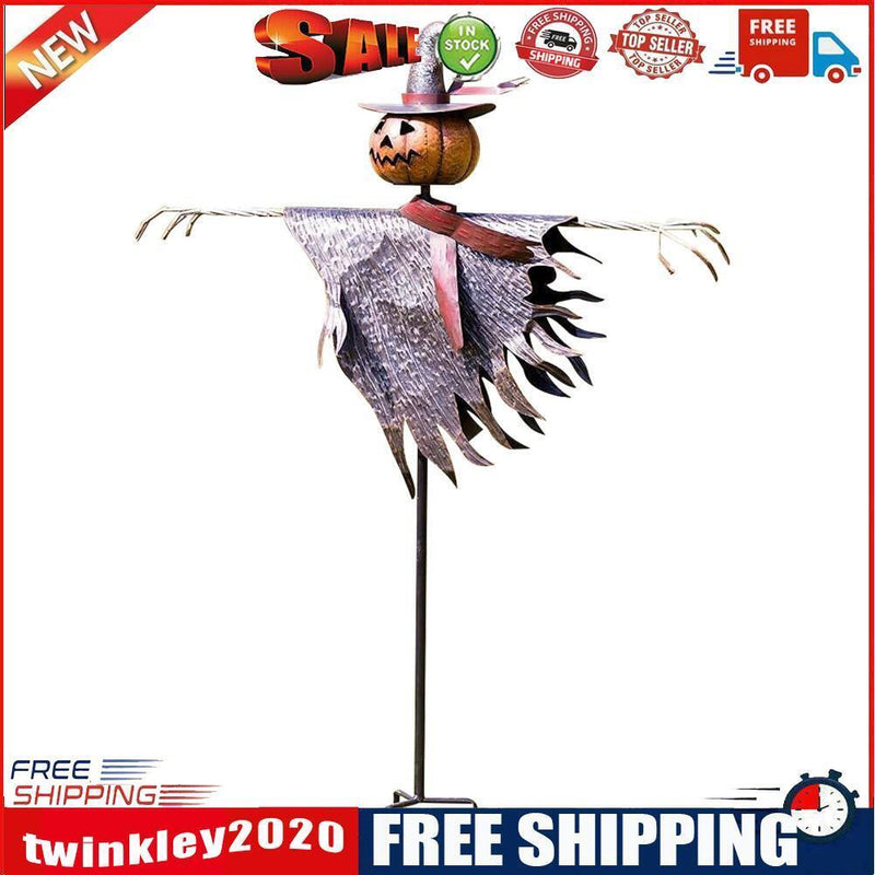 Halloween Scarecrow Jack O Lantern Standing Decor for Garden Yard Porch