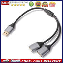 2 in 1 USB Data Hub Power Adapter Y Splitter USB Charging Power Extension Cord