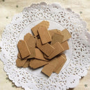 100X Brown Kraft Paper Tags Lace Scallop Head Label Luggage Wedding Note hot.